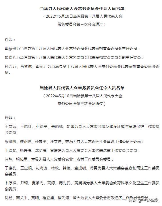 当涂最新人事任命公告及小巷特色小店揭秘